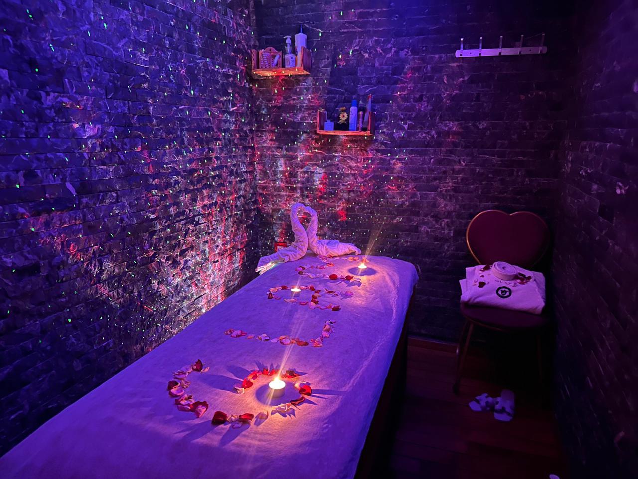 Choisir massage — salle de massage ambiance tamisée au Glam House Spa Casablanca Maarif